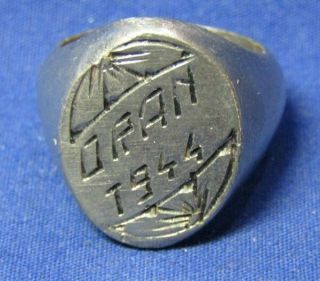 Wwii 1944 Army,  Army Air Forces,  Navy Oran Africa Ring Size 7 3/4 To 7 7/8