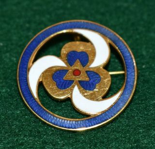 Vintage Girl Scout - Thanks " Badge Pin 1 " - 10k Gf