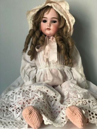 Rare Antique Adolf Wislizenus 19” Bisque Head Doll Marked Aw W Germany