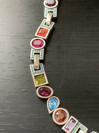 Vintage Patricia Locke Savoy Multi Color Necklace $600 - Swarovski Crystals 2