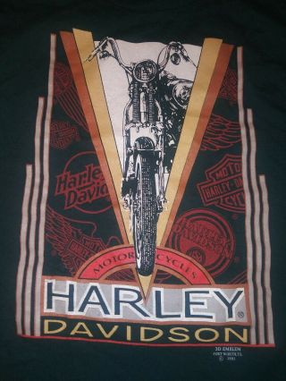 Vintage Harley Davidson Shirt 3d Emblem Columbus Ohio 1991 No Others On Ebay
