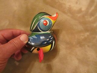 Vintage Lehmann Mama Paak Tin Toy Duck Wind Up West Germany W/ Box