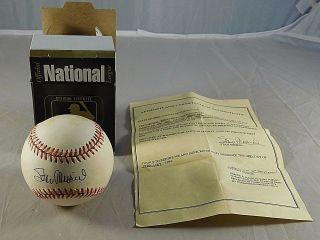 Vintage Stan Musial Signed Official N.  L.  Baseball Hof