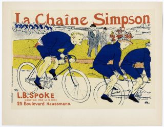 1951 Henri De Toulouse - Lautrec Print The Simpson Chain Bicycle Advertisement
