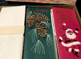 Vintage Christmas Enchanted Assorted Christmas Cards box 15 2