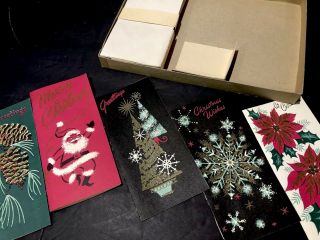 Vintage Christmas Enchanted Assorted Christmas Cards box 15 3