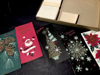 Vintage Christmas Enchanted Assorted Christmas Cards box 15 4