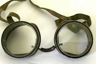 Vintage Goggles Aviator Motor Car Motorcycle Racing Driving Steampunk Glasses
