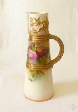 Antique Early 20th Century Royal Worcester Painted Porcelain Jug 1915 No 1047