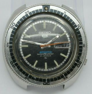 Vintage Seiko 5 Sports Mens Rally Diver Automatic Watch 7019 - 8030 - Parts Repair