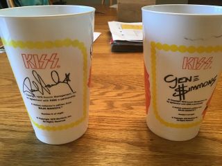 Kiss Vintage Majik Market Cups - Paul Stanley Gene Simmons Aucoin 1978