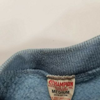 Vtg 60s Champion Washburn University Sweatshirt Medium Crewneck Blue Cotton Usa
