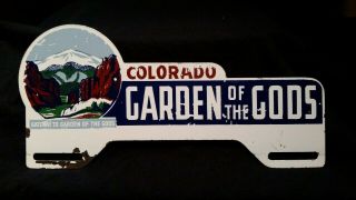 Vintage Colorado Garden Of The Gods License Plate Topper