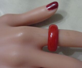 Bakelite Red Vintage Ring Size 7