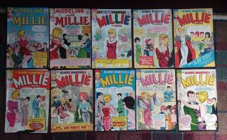 10 Vintage 1960s Modeling With Millie The Model Comic Books 3 - 31 - 32 - 119 - 121 - 122,