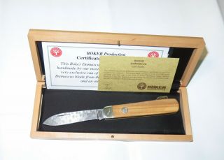 Rare Boker Meteorite Damascus Limited Edition Made In Germany Solingen