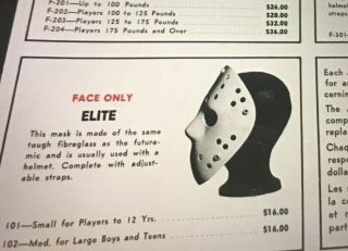 Jacques Plante vintage Fibrosport hockey goalie mask,  undamaged,  fiberglass REAL 7