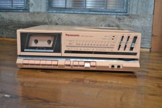 Vintage Pink/peach Panasonic Sg - X7 Am/fm/cassette/record Player Turntable