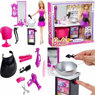 Barbie Malibu Ave Salon W Doll Playset Multi Color Toys & Games