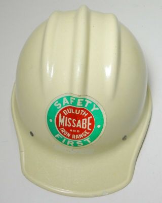 VTG DULUTH MISSABE DMIR RR WHITE FIBERGLASS BULLARD 502 Hard Hat IRONWORKER 2