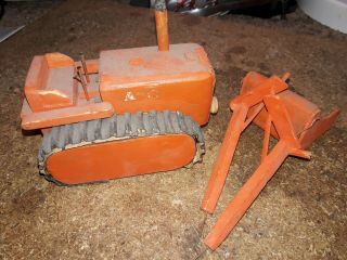1950s Vintage Antique Wooden " A - C " Tractor Toy