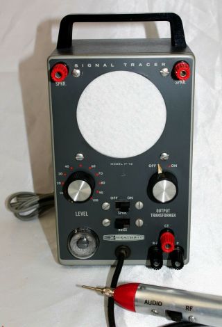 Vintage Heathkit IT - 12 Visual - Aural Signal Tracer with Probe Fully Restored 3