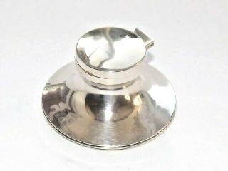 ANTIQUE EDWARDIAN SILVER STERLING CAPSTAN INKWELL HALLMARKED BIRMINGHAM 1910 3