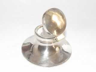 ANTIQUE EDWARDIAN SILVER STERLING CAPSTAN INKWELL HALLMARKED BIRMINGHAM 1910 6