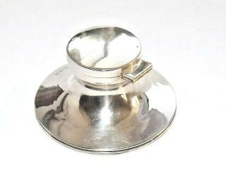 ANTIQUE EDWARDIAN SILVER STERLING CAPSTAN INKWELL HALLMARKED BIRMINGHAM 1910 7