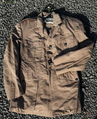 Vintage Wwii Us Army Khaki Summer Tan Dress Jacket