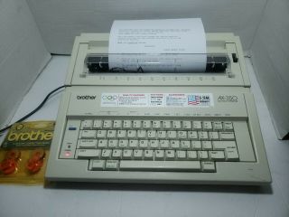 Vtg Brother Electric Typewriter Ax - 350 Built - In Word Spell Check