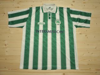 Rare Vintage Adidas Panathinaikos Home Football Shirt 1995 - 1996 Size Xxl