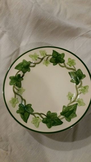 8 Francisan Ivy Leaf Hand Painted In Usa Vintage 1950 