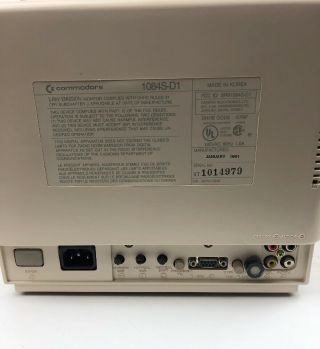 Vintage Commodore 1084S Color Video Monitor 6