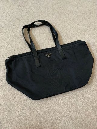 Vintage Authentic Black Prada Nylon Bag Tessuto
