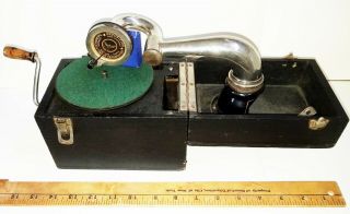 Antique Exposition German Portable Windup Phonograph Circa1900
