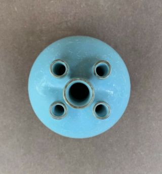 Turquoise Slip Five Spouts Vase Qianlong Mark 2