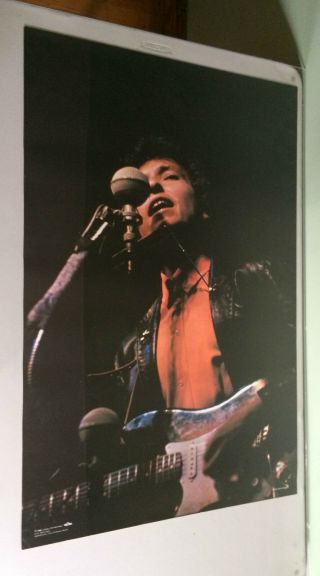 Vintage Poster Bob Dylan Live On Stage Photograph Picture Pin - Up 1968
