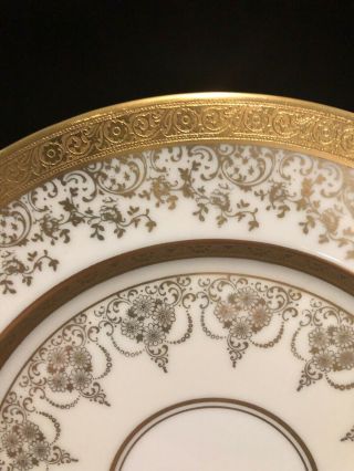 Vintage Heinrich And Co Gold Encrusted (12) Dinner Plates