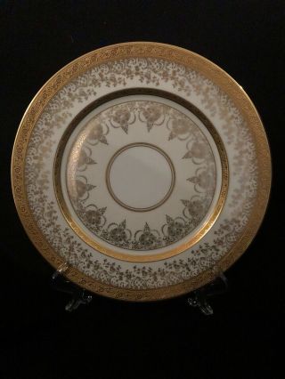 Vintage Heinrich and Co GOLD ENCRUSTED (12) Dinner Plates 3