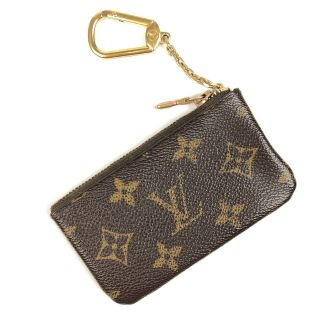 Vintage Louis Vuitton Brown Monogram Coin Key Pochette Cles Case Made In Usa