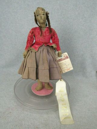 Primitive Antique Hand Made Navajo Indian Doll Third Place Doll Club Winner