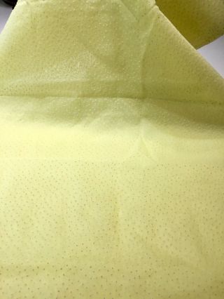 Vintage Flocked Yellow Dotted Swiss Sheer Fabric 2yards