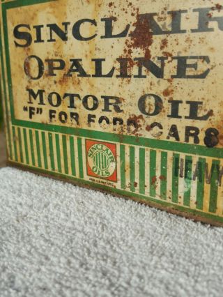Rare Vintage Sinclair Opalaline 1/2 Gallon Oil Can 