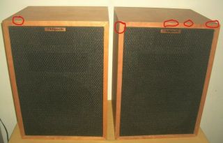 Set Of Two (2) Vintage Klipsch Heresy II Floor Standing Speakers 12