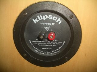 Set Of Two (2) Vintage Klipsch Heresy II Floor Standing Speakers 9