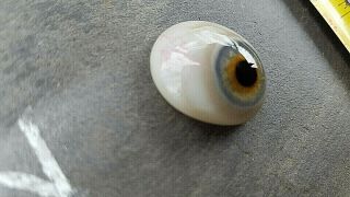 Vtg GLASS Human Prosthetic Eye RARE BLUE Artificial Eye ART SCIENCE MEDICAL EXC 4