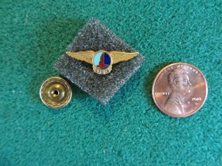 Vintage Eastern Airlines Pilot Wing 30 Year Service Pin 10k Gold 3 Diamond Eal