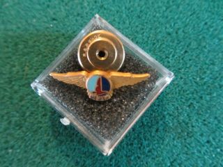 Vintage Eastern Airlines Pilot Wing 30 year Service Pin 10K Gold 3 Diamond EAL 4