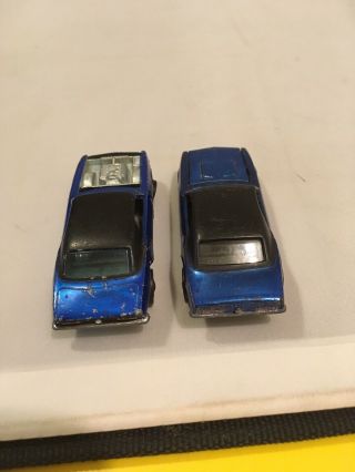 Vintage Hot Wheels Red Line Blue 1967 Custom Camaro Cars x2 3